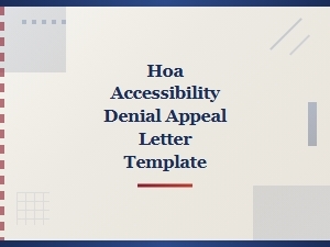 Hoa Accessibility Denial Appeal Template