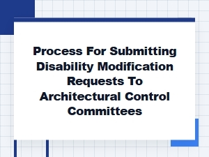 Submitting Hoa Disability Modification Requests