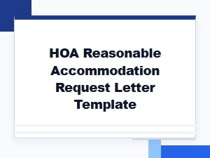 Hoa Reasonable Accommodation Request Letter Template